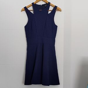 Armani Exchange Navy Cutout Mini Dress